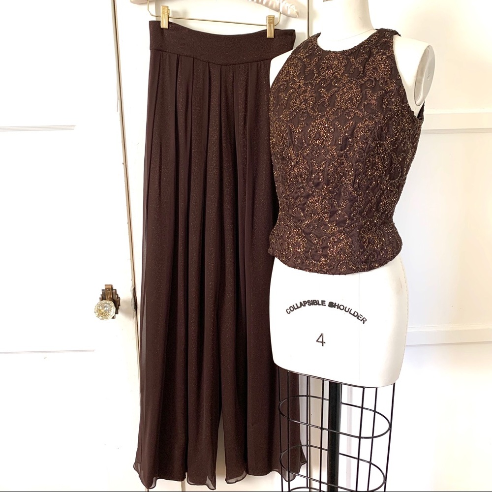 Y2K Carmen Marc Valvo Sequin Evening Top - Picture 4 of 4